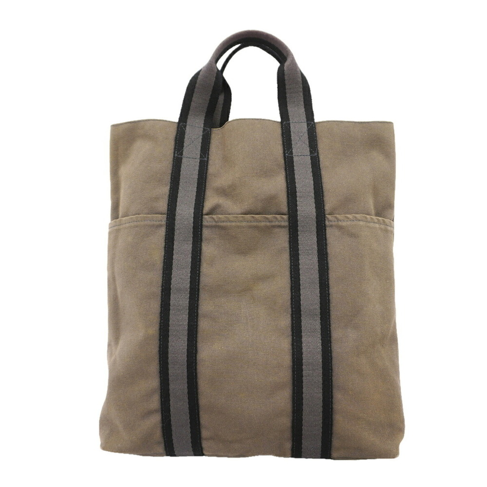 Hermes Fourre-Tout Cabas Tote Bag, Canvas, Gray, Men's & Women's